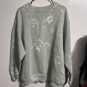 Sage Green Tye Die Sweatshirt || Zara